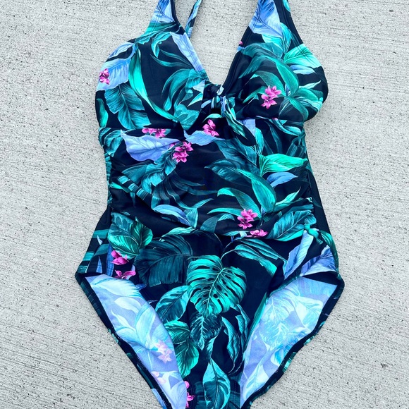 Kona Sol Tropical Print Women's Swimsuit NWT - Picture 3 of 6